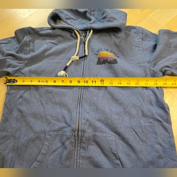Life Is Good Relaxed Fit Full Zip Hoodie Size Medium - Picture 9 of 11